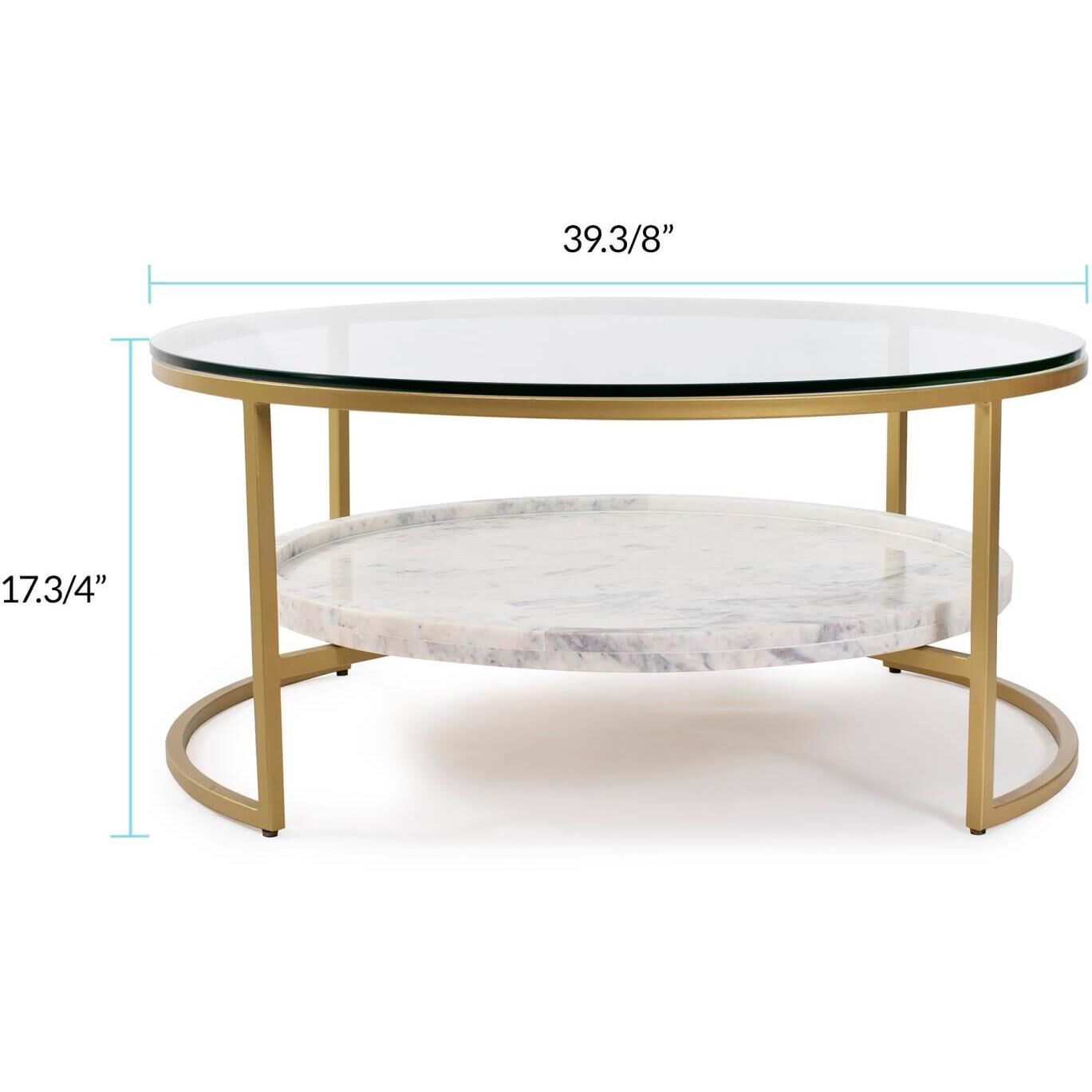 Niccolo 39.38 X 17.75 inch Gold Coffee Table